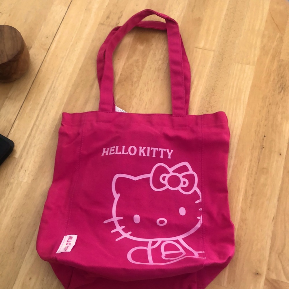 Euro Pink Hello Kitty Canvas Tote Bag. NWT